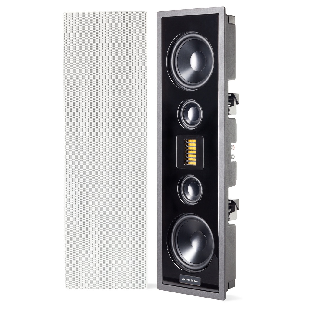 in wall speakers black