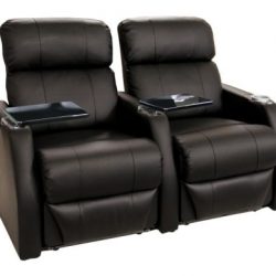 seatcraft sienna home theater seating black genuine bonded leather