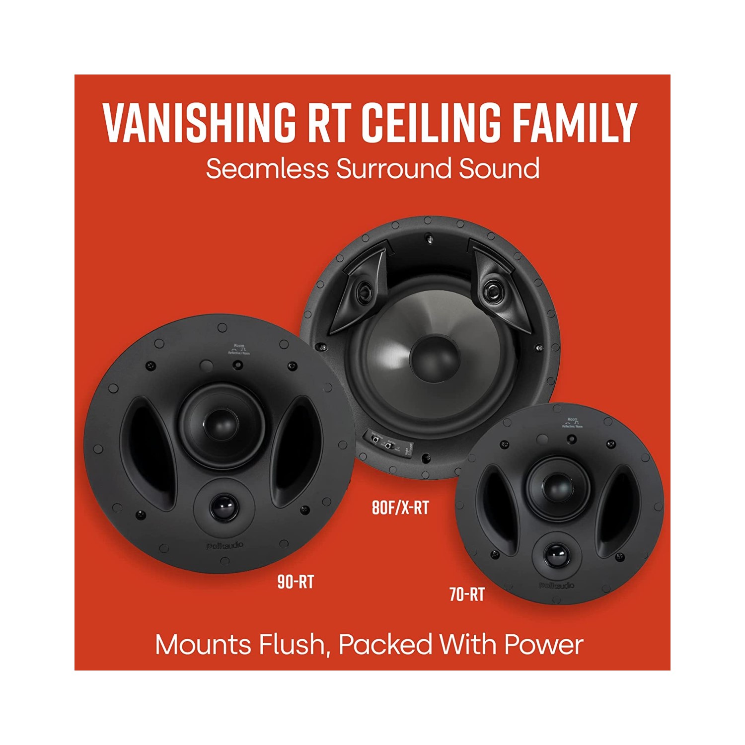  Polk Audio 90-RT 3-Way In-Ceiling-Speaker - The Vanishing  Series, Perfect for Mains, Rear or Side-Surrounds, Paintable Wafer-Thin  Sheer-Grille